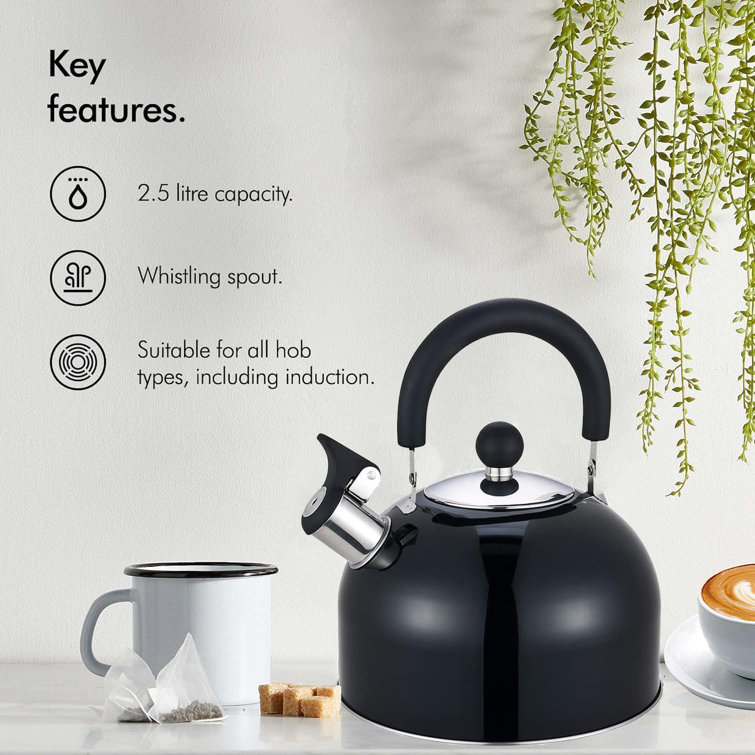 Black and white tea kettle best sale